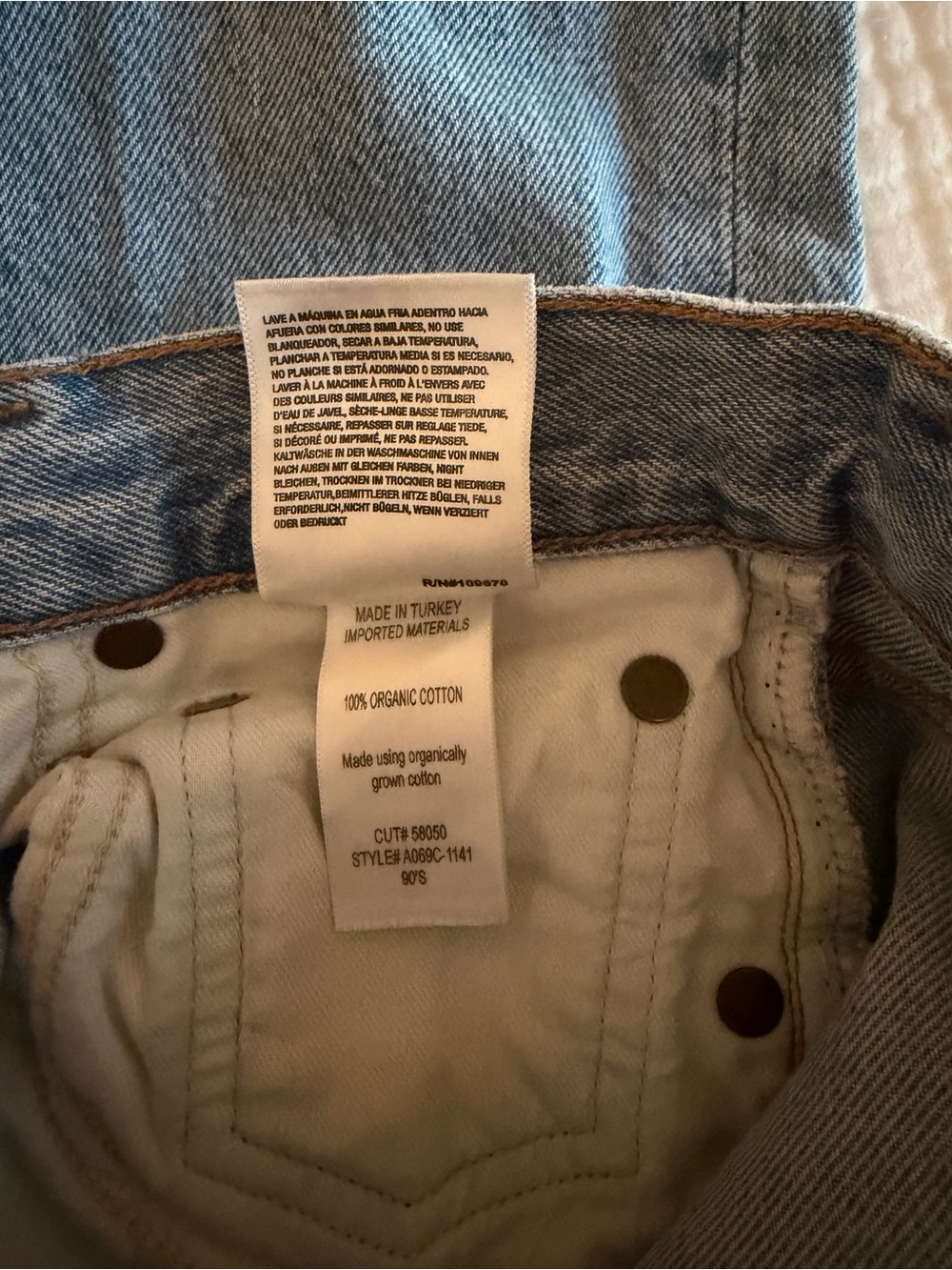 Agolde Light Blue Distressed Boyfriend Jeans - Picture 6 of 6